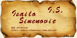 Isailo Simenović vizit kartica